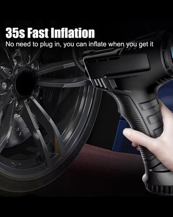 Compresor Inalámbrico Portátil con Calibrador Digital - Infla Llantas de Auto, Moto y Bicicleta en Minutos - Image 3