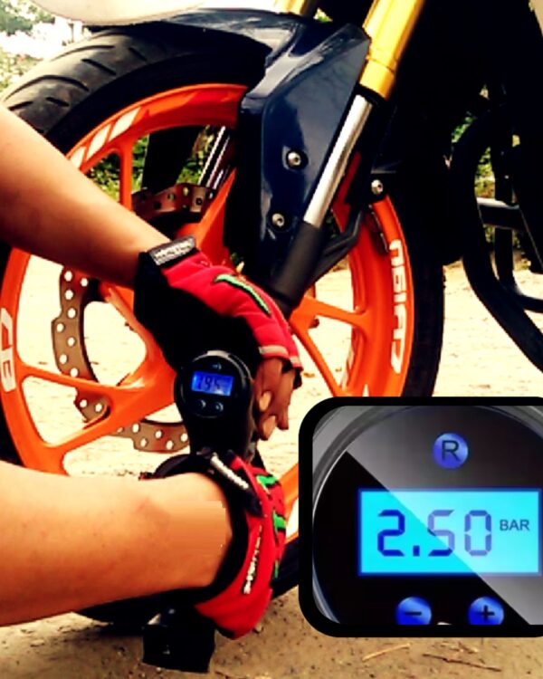 Compresor Inalámbrico Portátil con Calibrador Digital - Infla Llantas de Auto, Moto y Bicicleta en Minutos - Image 4