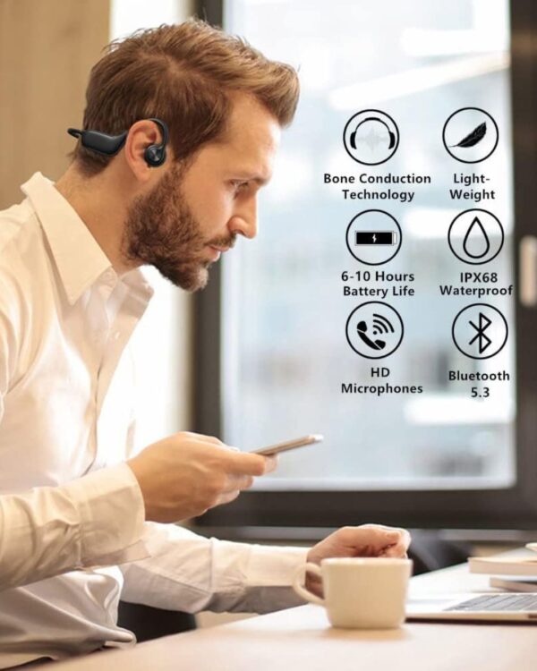 Audífonos de Conducción Ósea B8 - ¡Música y Seguridad en Uno! - Image 6